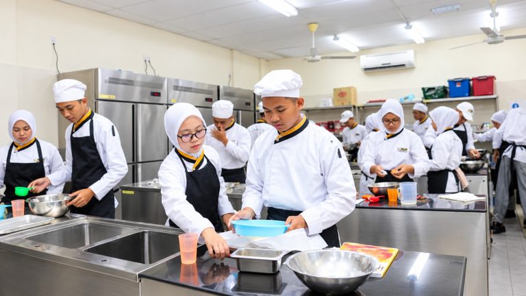 Industry-standard culinary studios for hands-on hospitality training
